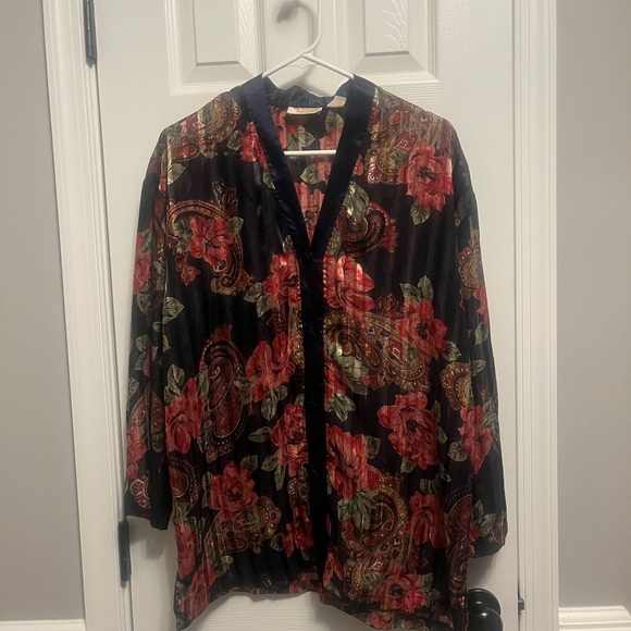 Vintage Gold Label Victoria's Secret Floral Button Up Nightgown Medium - Picture 1 of 3